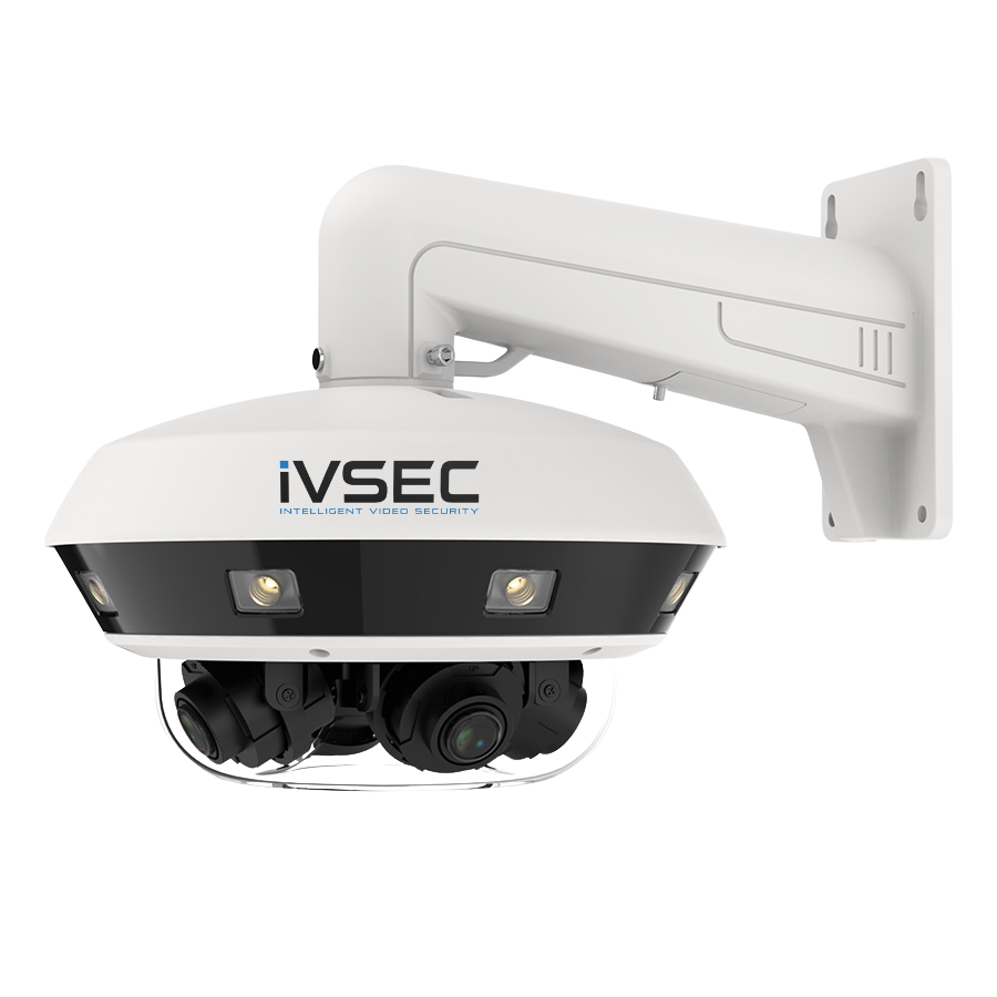 IVSEC Dome IP Camera 20MP Using 4-Directional 5MP Multisensor 25fps IP67 IR
