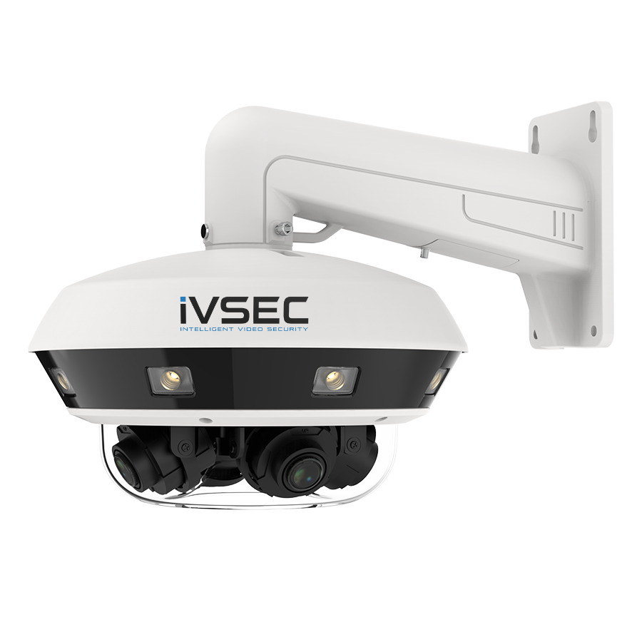 IVSEC Dome IP Camera 32MP Using 4-Directional 8MP Multisensor 25fps IP66 IR