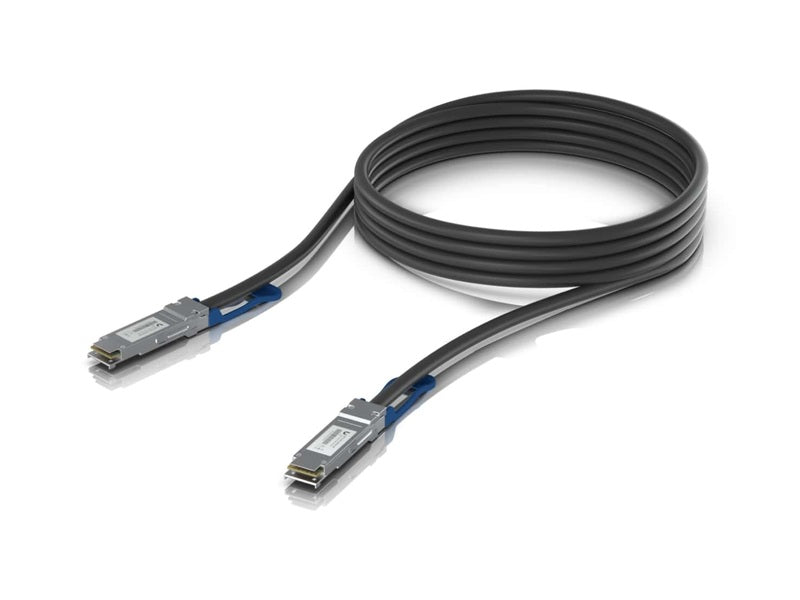 Ubiquiti 100G Direct Attach Cable 3m, Single Pack, QSFP28 Direct Attach Cable With A 100 Gbps Max Data Rate