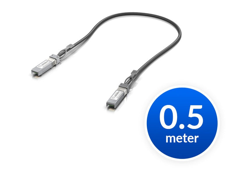 Ubiquiti SFP+ Direct Attach Cable, 10Gbps DAC Cable, 10Gbps Throughput Rate, 0.5m Length
