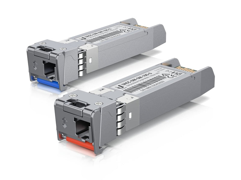 Ubiquiti UniFi 20 Pack, 10 Gbps Bidirectional Single-Mode Optical Module, 10Gbps, Simplex LC Connector, Up to 10 km