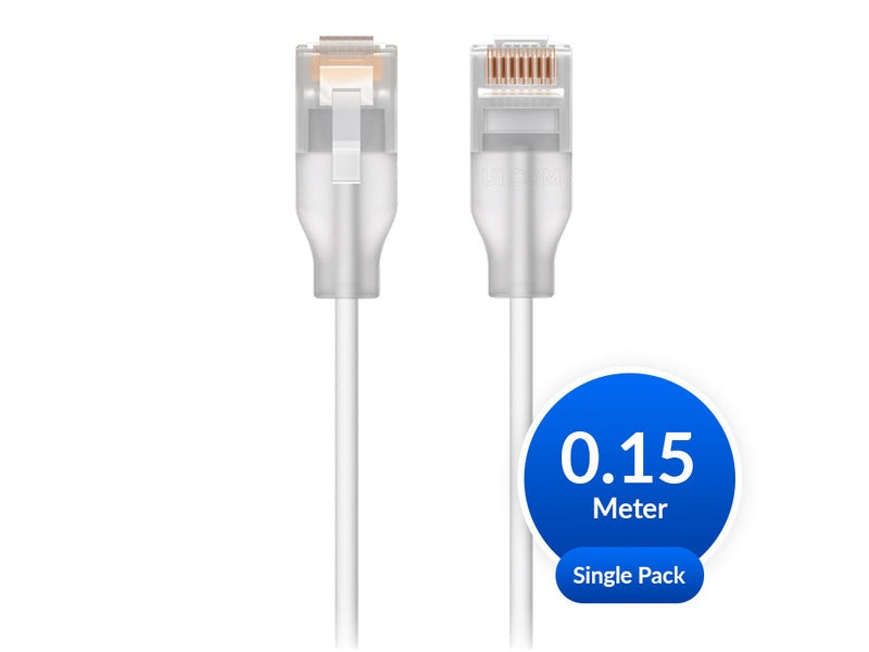 Ubiquiti UniFi Etherlighting Patch Cable, Single Unit, Indoor, 0.15m, White/Translucent UACC-CABLE-PATCH-EL-0.15M-W