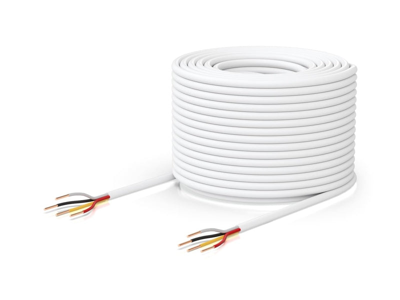 Ubiquiti Door Lock Relay Cable, 500-foot 152.4 m Spool of Two-pair, low-voltage Cable, 36V DC, Solid bare copper,White