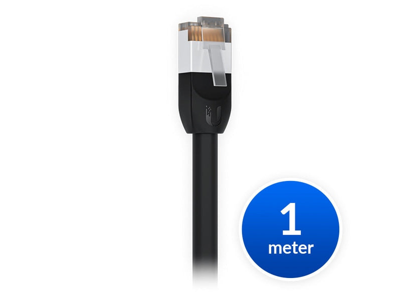 Ubiquiti UniFi Patch Cable Outdoor 1M Black, Single Unit, All-weather, RJ45 Ethernet Cable, Category 5e, Weatherproof