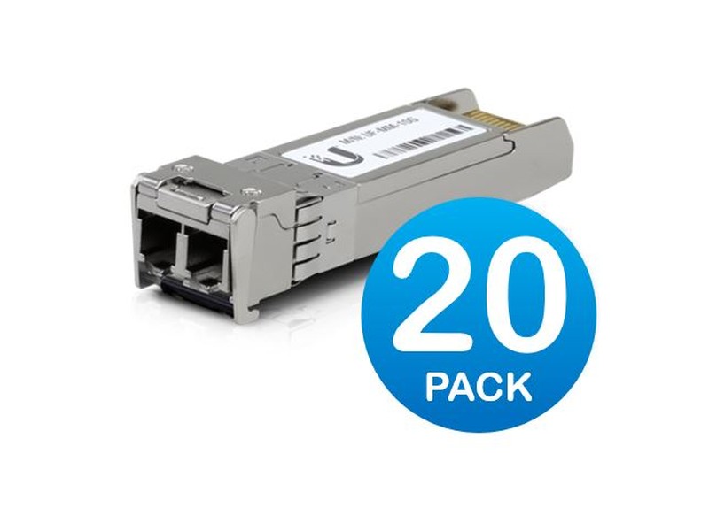 Ubiquiti UFiber 10Gbps Multi-Mode Optical Module, SFP+, 20-Pack, Duplex LC connector, Connection up to 300 m