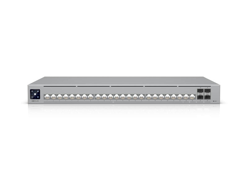 Ubiquiti USW-Pro-HD-24 Professional-grade, Layer 3 Etherlighting Switch, 2 10 GbE, 22 2.5 GbE, 4 10G SFP+ Ports,