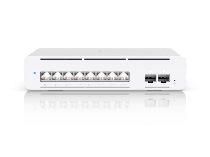 Ubiquiti Pro XG 8 PoE Compact Desktop/Wall-mountable 8-port, PoE++ Switch With 8 10 GbE, 2 10G SFP+