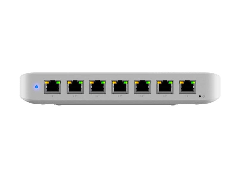 Ubiquiti Ultra 210W, Compact 8-port Layer 2 GbE PoE Switch Versatile Mounting Option,7 GbE PoE+ Output& 1 GbE port, Includes PSU,