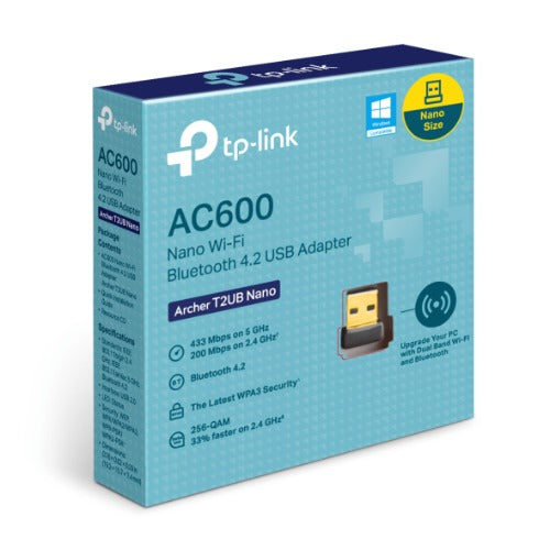 TP-Link Archer T2UB Nano - AC600 Nano Wi-Fi Bluetooth 4.2 USB Adapter Archer T2UB Nano
