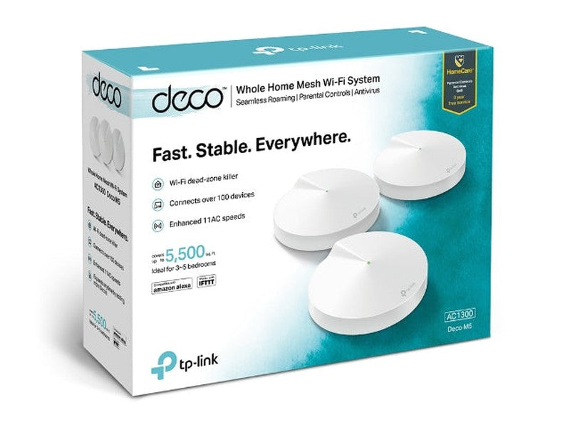 TP-Link Deco M5 3-Pack Whole Home Mesh Wi-Fi 1300Mbps System