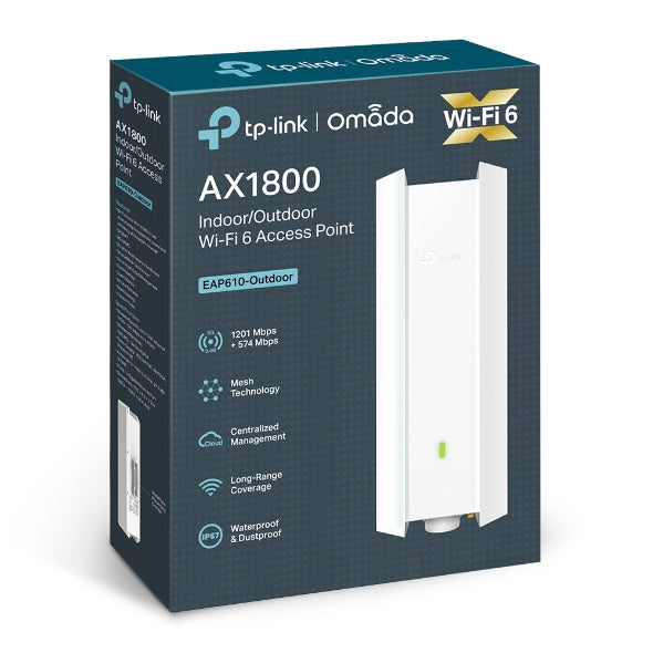 TP-Link Omada EAP610-Outdoor AX1800 Indoor/Outdoor Dual-Band Wi-Fi 6 Access Point EAP610-Outdoor