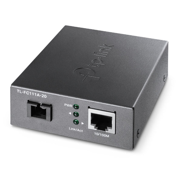 TP-Link TL-FC111A-20 10/100 Mbps WDM Media Converter - IEEE 802.3u 1550nm 20KM Compatible with TL-FC111B-20