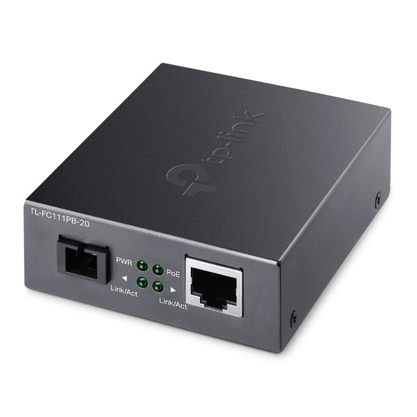 TP-Link TL-FC111PB-20 10/100Mbps WDM Media Converter with 1-Port PoE - IEEE 802.3u FC111PB-20