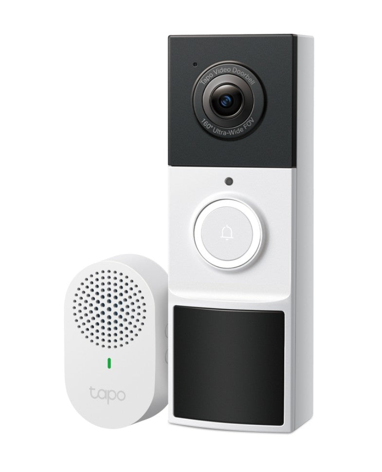 TP-Link TD21 Tapo Video Doorbell Camera, Ringtones, 230 days battery life, Head to Toe View 16:9 , 160° Diagonal Field of View, Smart Detection and N