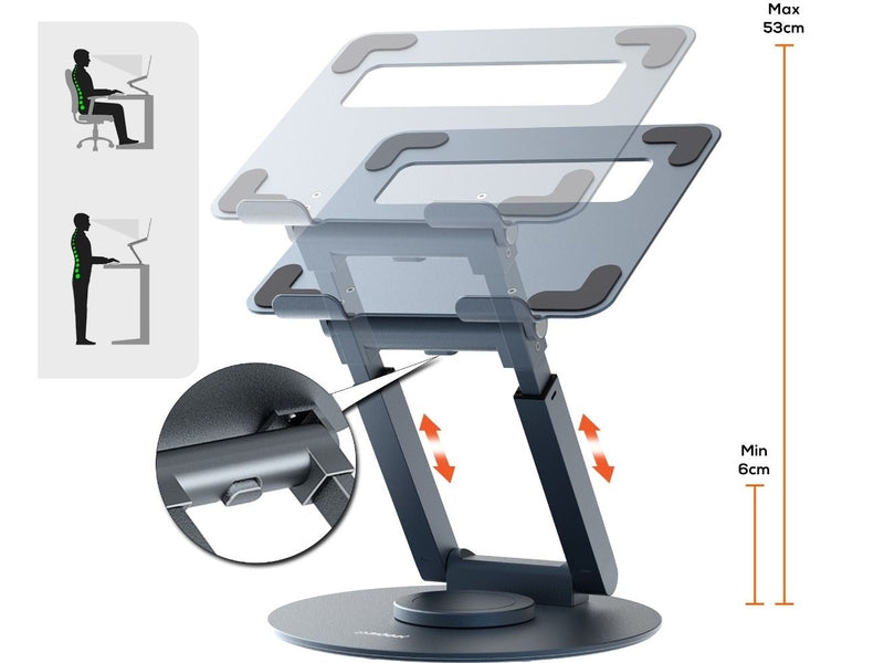 mbeat Stage S9 360 Degrees Rotating Laptop Stand with Telescopic Height Adjustment