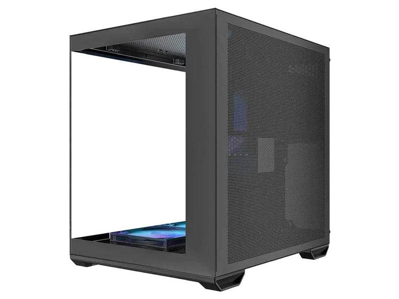 Okinos Mirage 4 TG ARGB Mini-Tower mATX Case - Black CAO-M4ARGB-BK