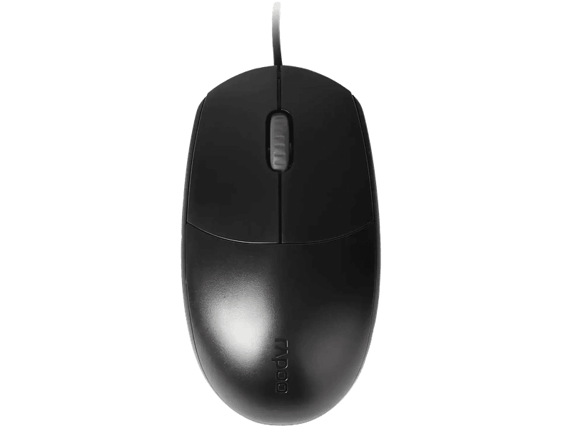 RAPOO N100 Wired USB Optical 1000DPI Mouse Black - No Driver Required/ Designed for Notebook Laptop Desktop PC