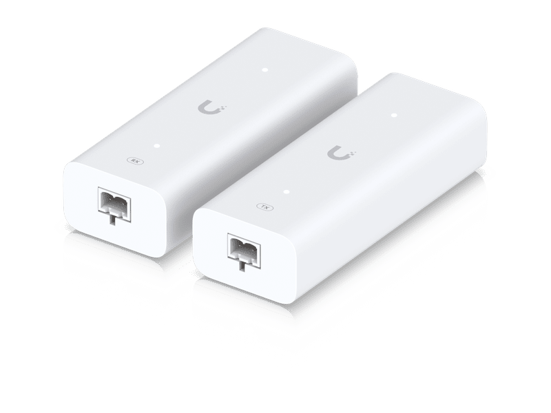 Ubiquiti Pair of extenders that extends PoE over twisted-pair or coaxial cables, ideal for retrofit scenarios.