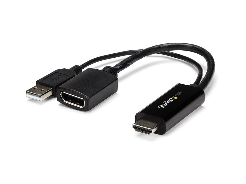 StarTech HDMI to DP Adapter, 4K, USB Power, 2Yr