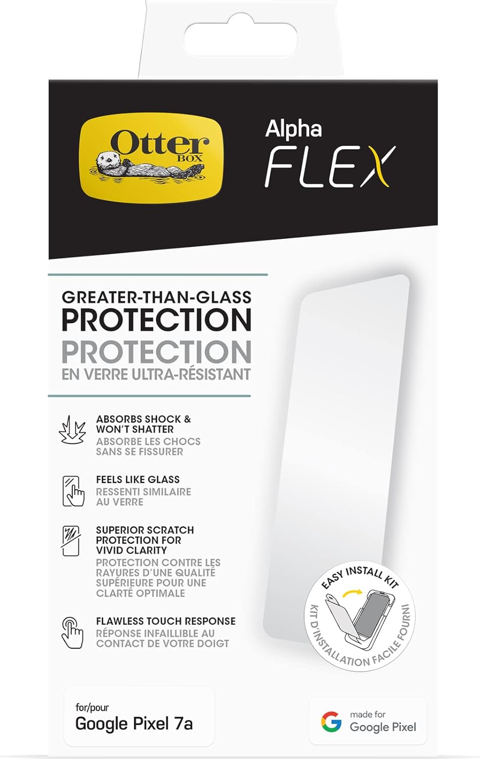 OtterBox Alpha Flex Google Pixel 7a 5G 6.1' Screen Protector Clear