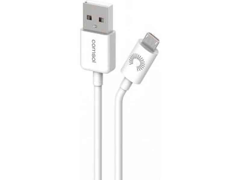 Comsol 1.2M Micro USB Charge & Sync Cable - White