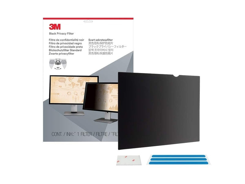 3M Privacy Filter for 19" Monitor with Adhesive Strips and Slide Mounts, 5:4