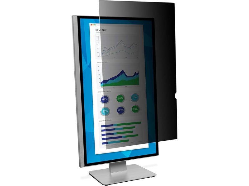 3M Privacy Filter for 21.5" Portrait Monitor with Adhesive Strips and Slide Mounts, 16:9