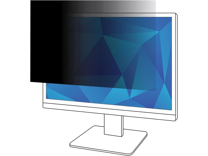 3M Privacy Filter for 20" Monitor with Adhesive Strips,and Slide Mounts, 16:9
