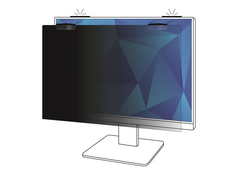 3M Privacy Filter for 24" Full Screen Monitor with 3M COMPLY Magnetic Attach, 16:10
