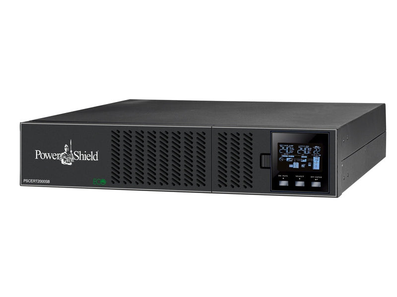 PowerShield PSCERT2000SB Centurion 2000VA/1800W True Online Double Conversion, Rack/Tower, Short Base, 10A plug, 2 Year Advanced Replacement Warranty
