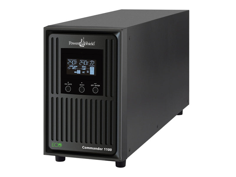 PowerShield PSCM1100 Commander 1100VA / 990W Line Interactive, Pure Sine Wave Tower UPS, 2 Year Advanced Replacement Warranty