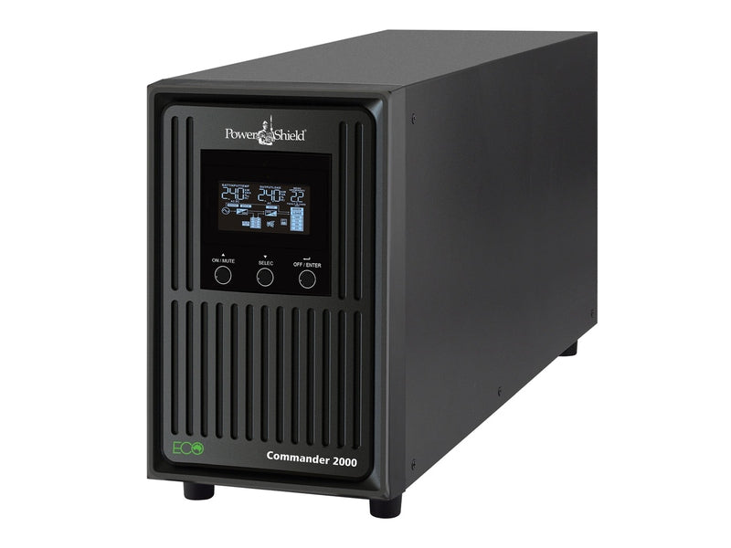 PowerShield PSCM2000 Commander 2000VA / 1800W Line Interactive, Pure Sine Wave Tower UPS, 2 Year Advanced Replacement Warranty