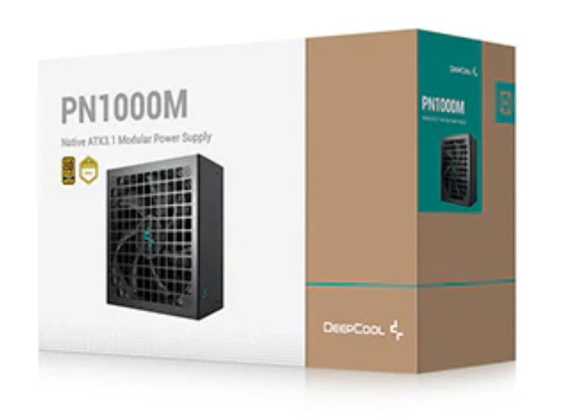 DeepCool PN1000M Gamer Storm 80+ Gold Black Fully Modular Power Supply, 135mm FDB Fan, Japanese Bulk Capacitor, ATX3.1, 12V-2x6 PCIe 5.1 Cable