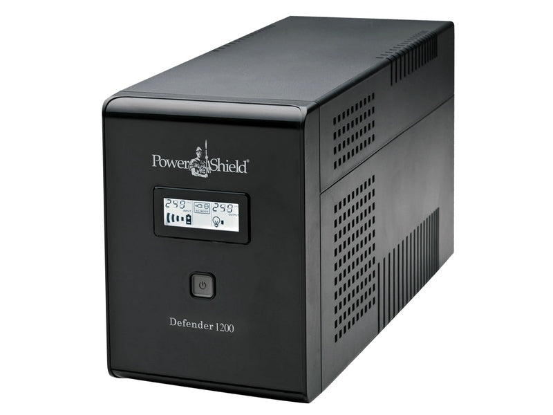 PowerShield PSD1200 Defender 1200VA / 720W Line Interactive Tower UPS with AVR, Hot Swappable Batteries, 2 Year Advanced Replacement Warranty