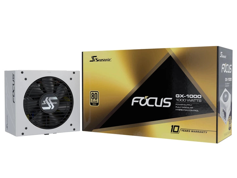 Seasonic Focus 1000W GX-1000 V4 White Fully Modular Gold ATX3.1/PCIe 5.1 PSU PSUSEAFOCUSGXWHITE1000V4