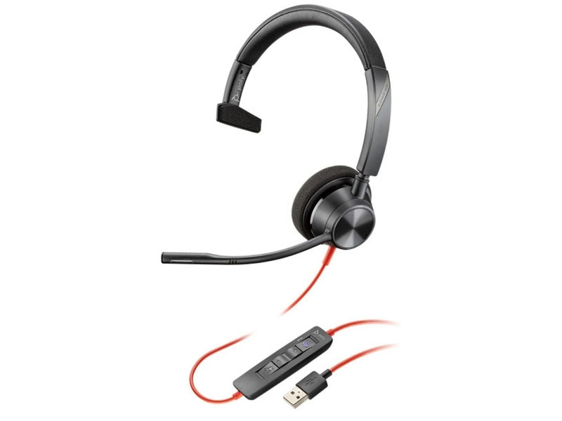 HP Poly Blackwire 3310, UC Mono Corded Headset USB-A