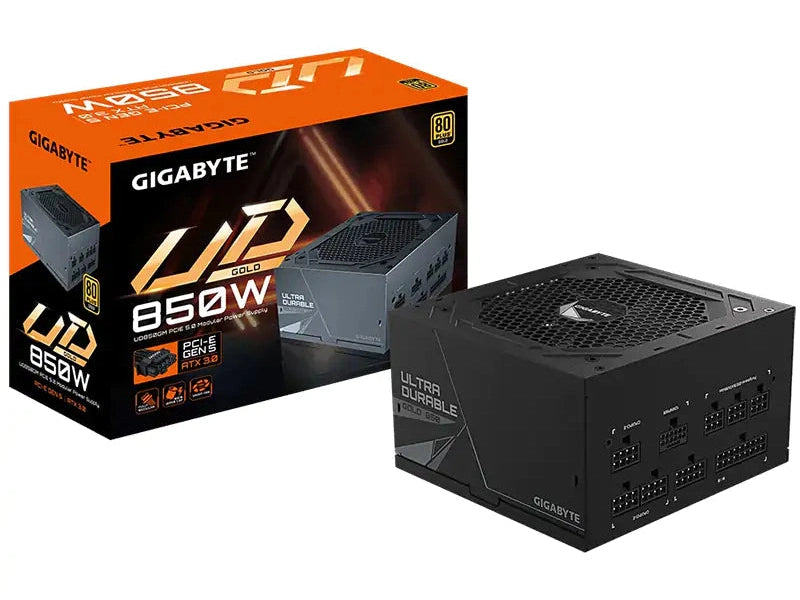 Gigabyte PG5 V2 850W 80+ Gold ATX 3.0 PCIe 5 Fully Modular Power Supply - Black GP-UD850GM-PG5-V2