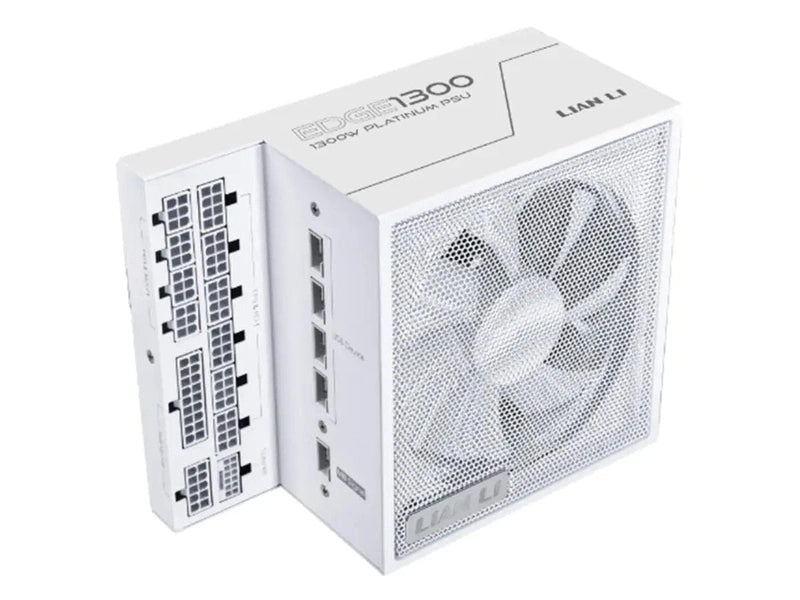 Lian Li 1300W EG1300.WE 80+ Platinum T-Shape ATX Power Supply with 4 Port USB Hub - White EG1300.WE