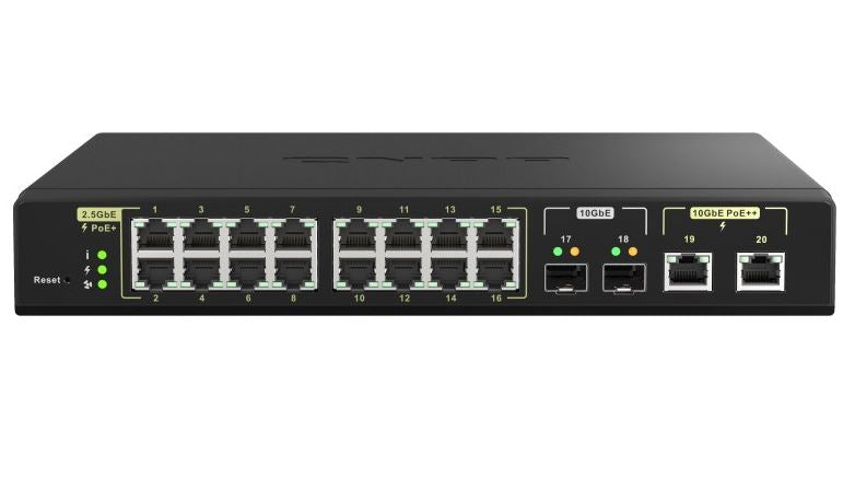 QNAP QSW-M2116P-2T2S 16 ports 2.5GbE RJ45 web managed switch