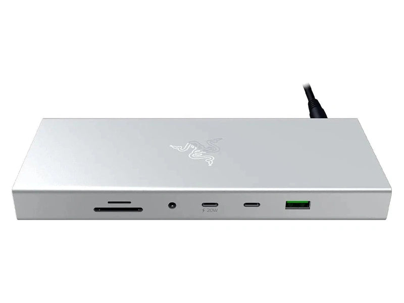Razer USB 4 Dock-USB Type C 14-in-1 Multiport Adapter Mercury White