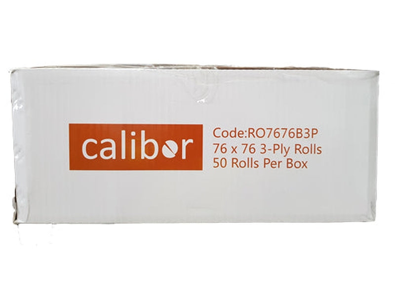 RO7676B3P Calibor 3Ply Paper 76X76 50 Rolls/Box