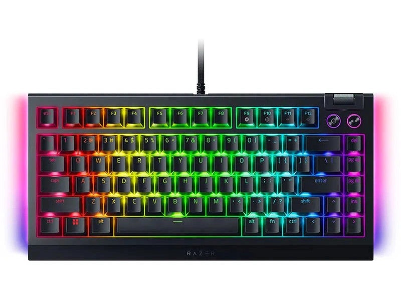 Razer Blackwidow V4 75% Hot-swappable Mechanical Gaming Keyboard - Orange Switch