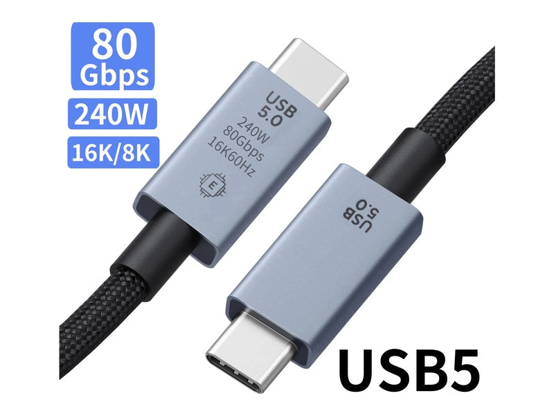 1M USB 5 Type C to C Fast Charging Data Transfer Cable for Macbook PC Mobile Storage