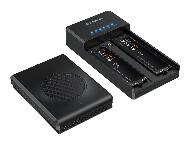 Simplecom SD560 Dual Bay NVMe M.2 SSD Enclosure Offline Clone Docking Station