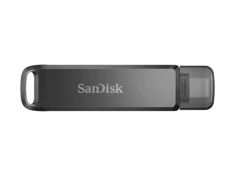 SanDisk iXpand Luxe SDIX70N 64GB 2-in-1 Lightning and USB Type-C Flash Drive Black