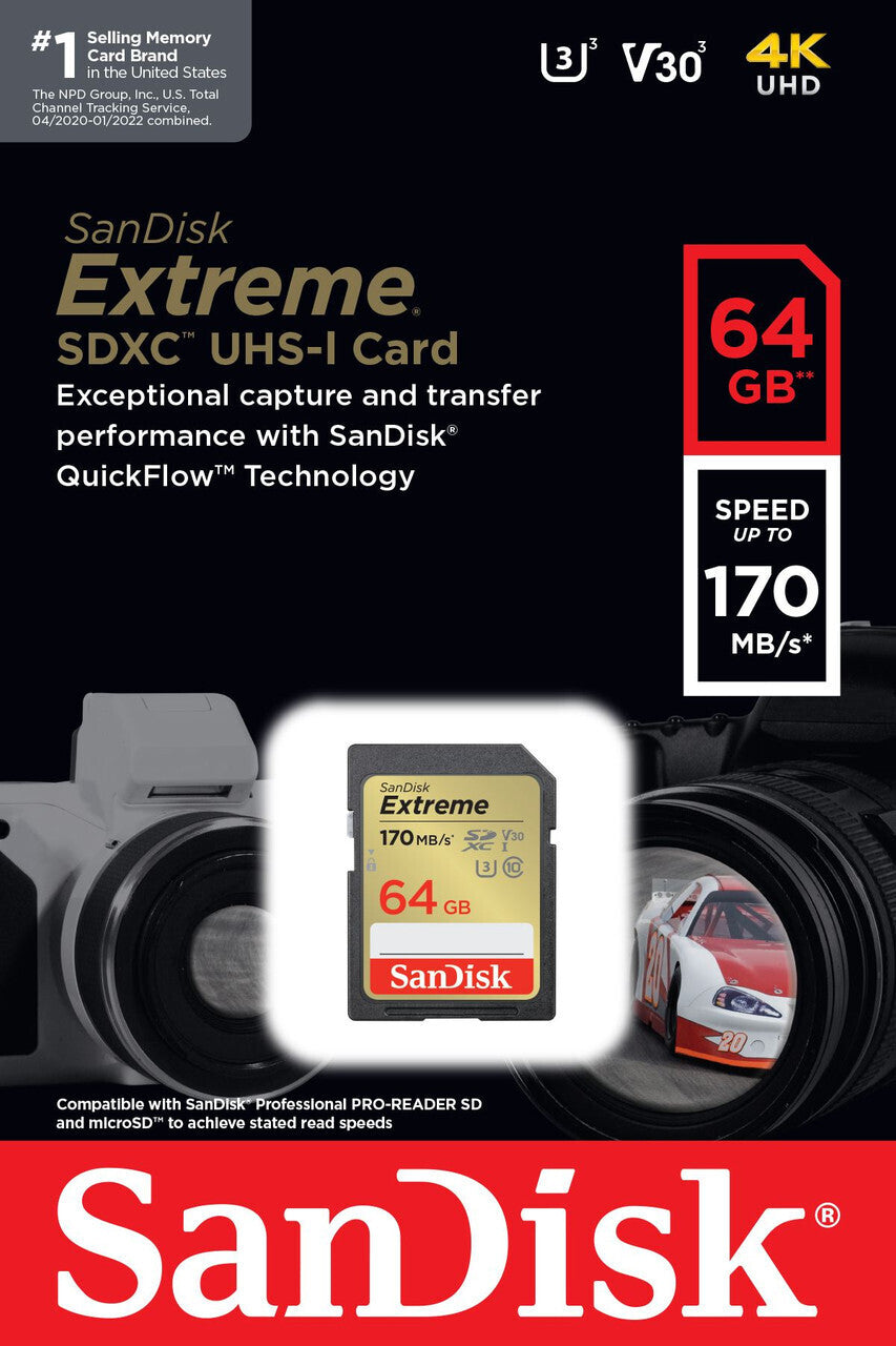 SanDisk 64GB Extreme SD UHS-I Card