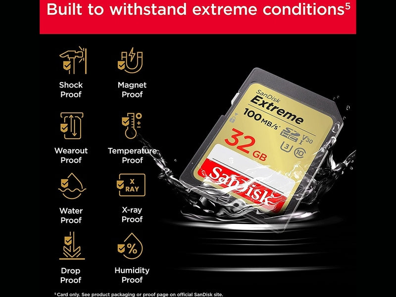 SanDisk 32GB Extreme SD UHS-I Memory Card