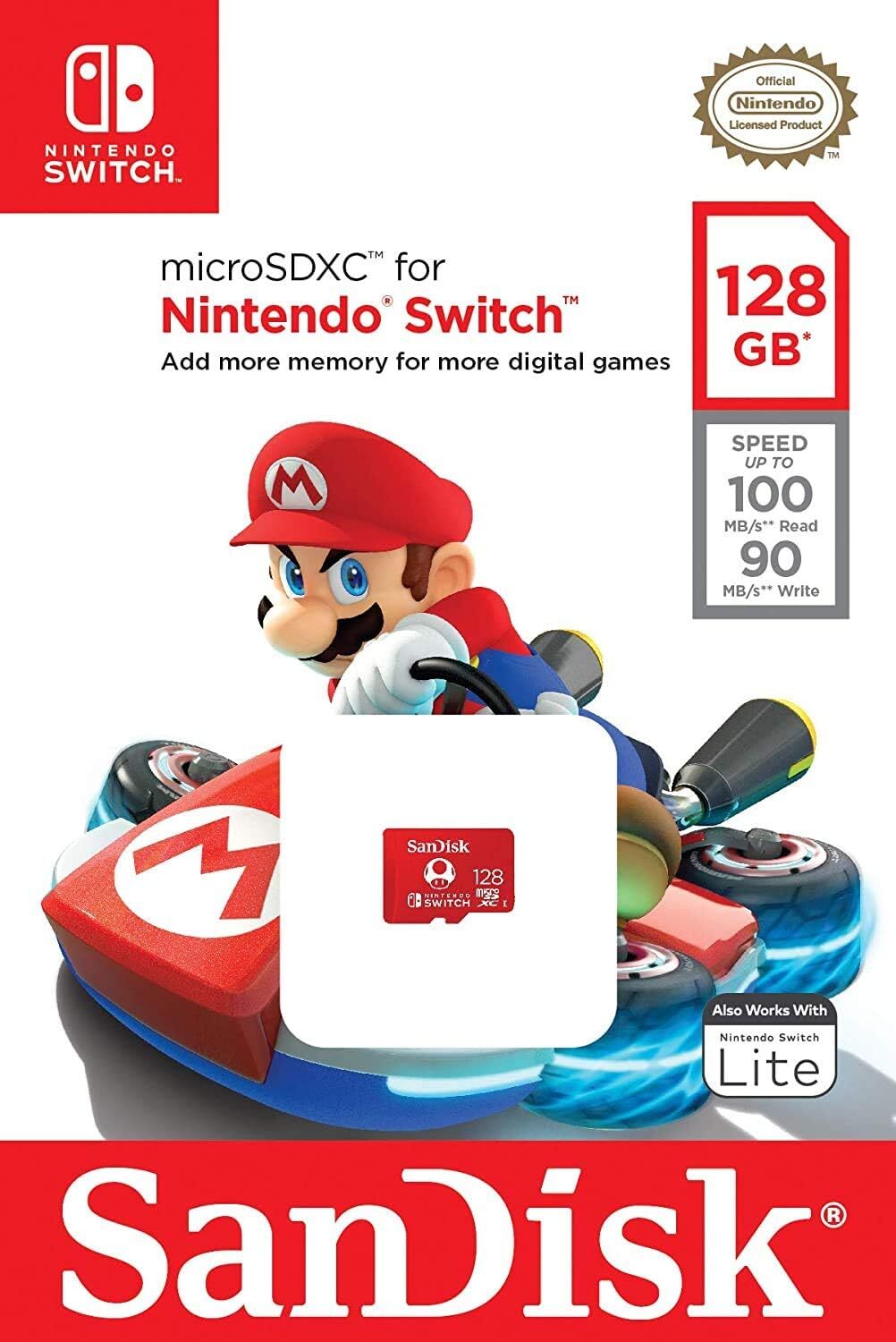 SanDisk 128GB Nintendo-Licensed MicroSDXC UHS-I Memory Card