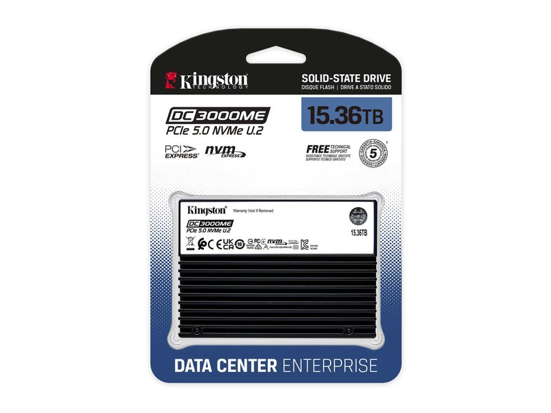 Kingston 15.36TB DC3000ME PCIe 5.0 NVMe U.2 SSD 14,000/9,700MB/s