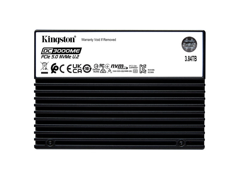 Kingston 3.84TB DC3000ME PCIe 5.0 NVMe U.2 SSD 14,000/5,800MB/s